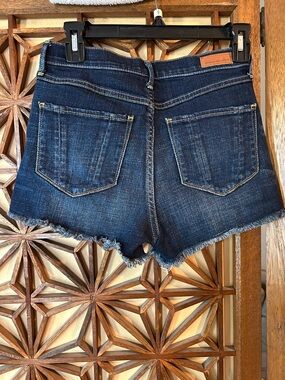 Abercrombie & Fitch Dark Blue Denim Frayed Hem Shorts Size 25